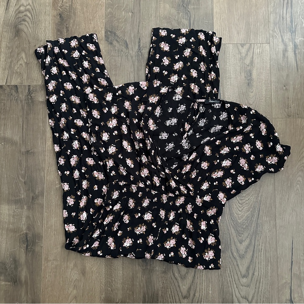 Madewell Wide Leg Floral Jumpsuit in Dandelion Bouquet - Size X-Small - Picture 9 of 13